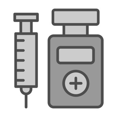 tıbbi şişe simgesi, satır biçimi