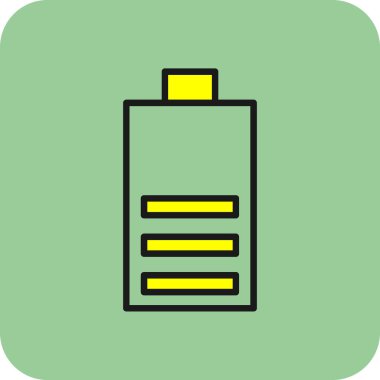 Pil simgesinin vektör illüstrasyonu