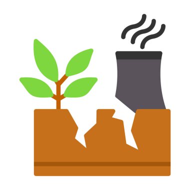 çömlek simgesinde bitki, basit biçim