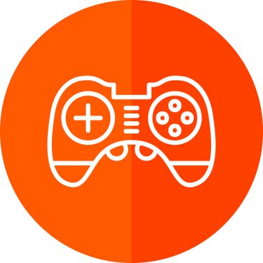 Oyun denetleyici web simgesi basit tasarım çizimi 