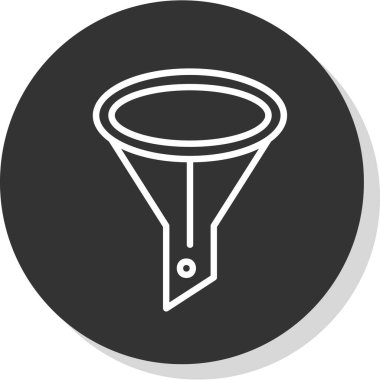 modada izole edilmiş arkaplanda huni simgesi 