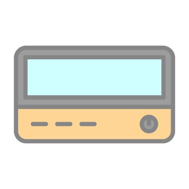 Elektronik teknoloji ikonu. Web için elektronik dijital aygıt vektör simgesinin özeti