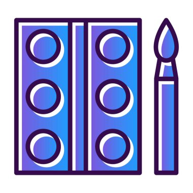 boya fırçası renk ikonu vektör çizimi