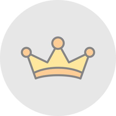 taç düz vektör simgesi 