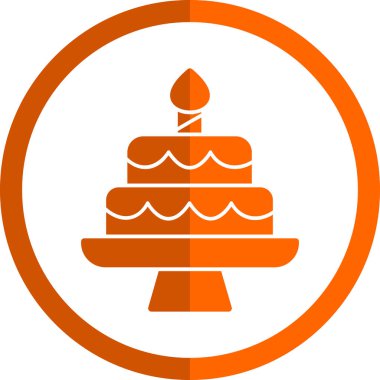 Kek simgesi, vektör illüstrasyonu basit tasarım