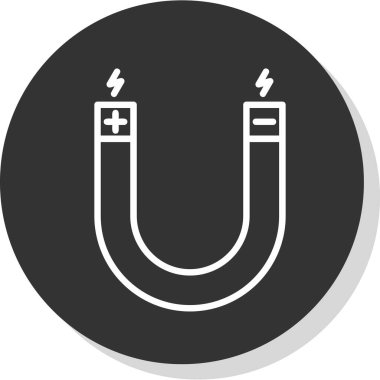 Basit mıknatıs simgesi, vektör illüstrasyonu