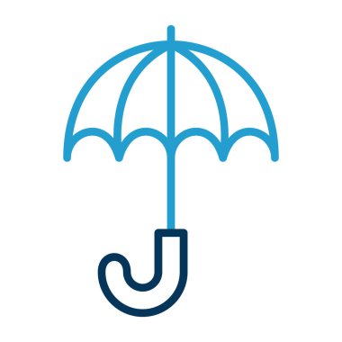 Şemsiye simgesi. Şemsiye vektör simgesi web için basit örnek