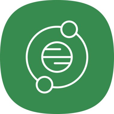 Yörünge web simgesi vektör illüstrasyonu