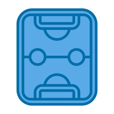 Hokey alanı düz simge sembolü, vektör illüstrasyonu 