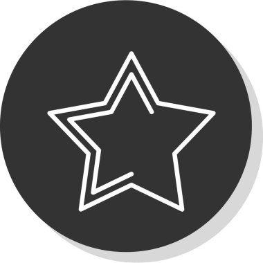 yaratıcı düz yıldız ikon vektör çizimi tasarımı