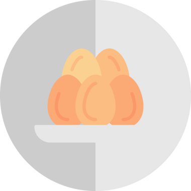 Tavuk yumurtası. Web simgesi basit illüstrasyon