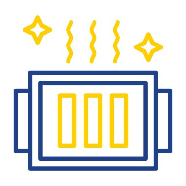 radyatör ağ simgesi, vektör illüstrasyonu