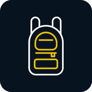 sırt çantası simgesi, vektör illüstrasyonu basit tasarım