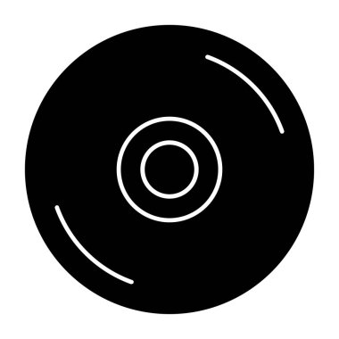 CD mi? Web simgesi basit illüstrasyon