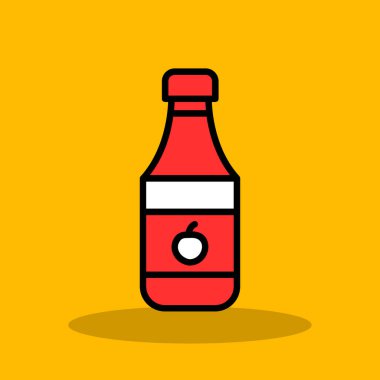 Kola şişesi simgesinin vektör illüstrasyonu.
