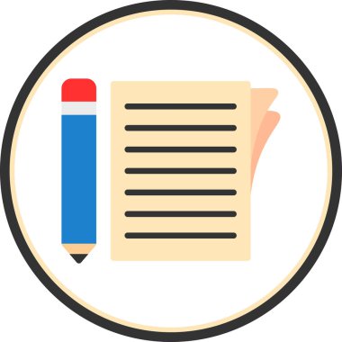 belge simgesi, vektör illüstrasyonu basit tasarım