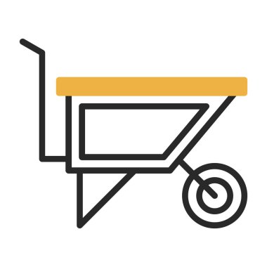 el arabası simgesi vektör illüstrasyonu 