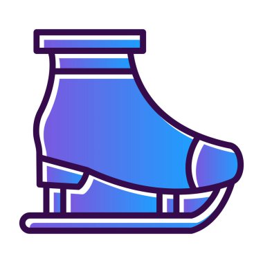 Buz pateni ikonu. Basit vektör illüstrasyonu