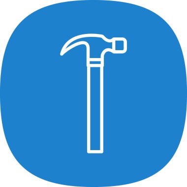 Grafik düz çekiç vektör çizimi