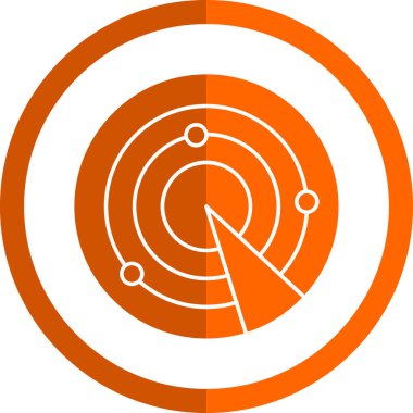 Radar modern simgesinin vektör illüstrasyonu              