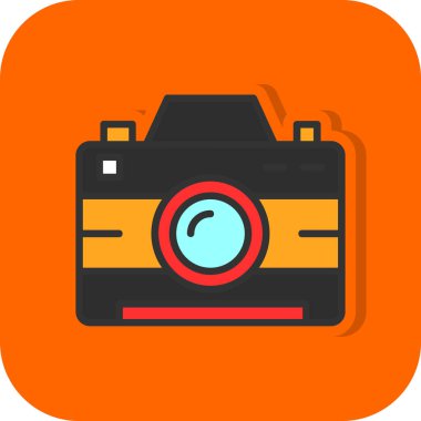 Fotoğraf makinası. Web simgesi basit illüstrasyon