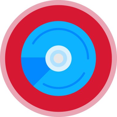 CD mi? Web simgesi basit illüstrasyon
