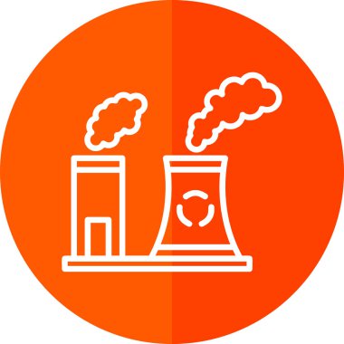 Fabrika kirliliği simgesi, vektör illüstrasyonu basit tasarım