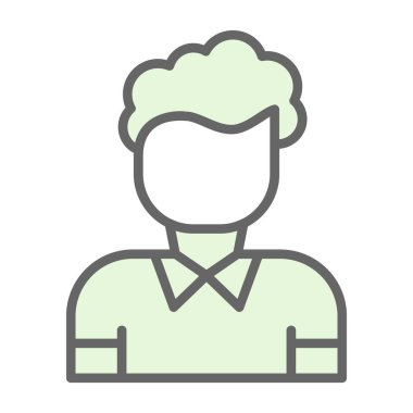 adam düz simge vektör çizim 