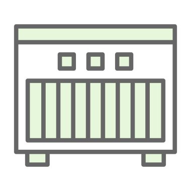 radyatör vektör simgesi, tasarım illüstrasyonu 