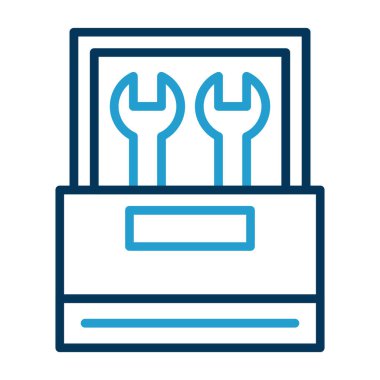 araç kutusu simgesi, vektör illüstrasyonu basit tasarım