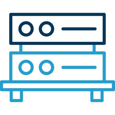 Basit sunucu simgesi, vektör illüstrasyonu