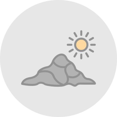 güneş vektörü düz renk simgesi