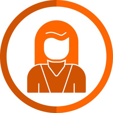 kadın avatar simgesi, vektör tasarımı 