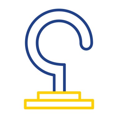 Çan vektör simgesi. biçim dış hat sembolü, kobalt rengi, vektör açısıdır.