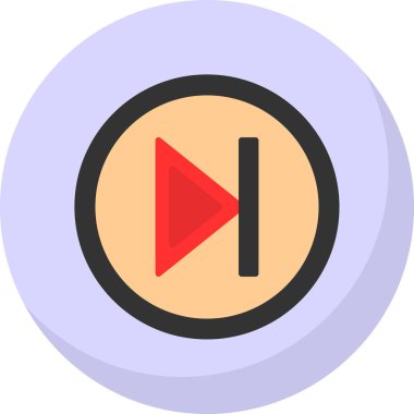 Oynayın. Web simgesi basit illüstrasyon