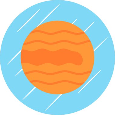 gezegen simgesi, vektör illüstrasyonu basit tasarım