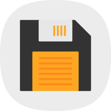 Disket diski web simgesi basit resimleme arkaplanı