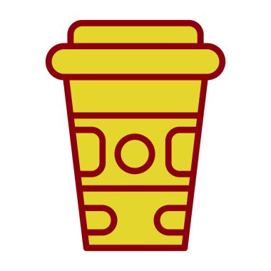 Kağıt bardak ağ simgesi, vektör illüstrasyonu. Kahve hazır. 