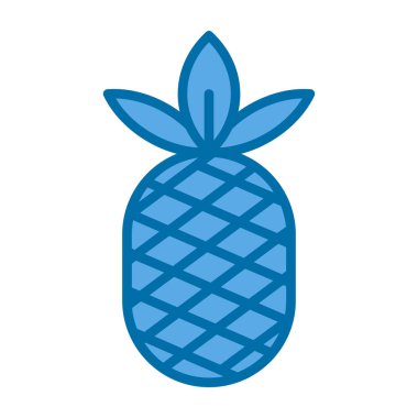 Ananas. Web simgesi basit illüstrasyon 