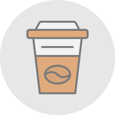 Kahve fincanı. Web simgesi basit illüstrasyon                