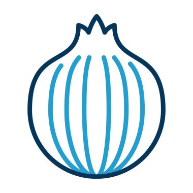 Soğan vektörü simgesi, illüstrasyon 