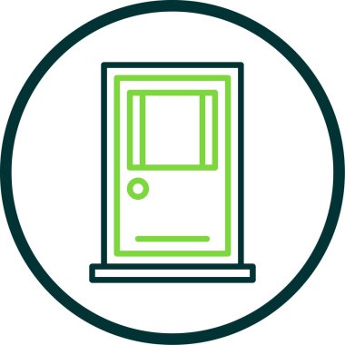 Kapı web simgesi, vektör çizim