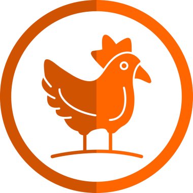 Tavuk. Web simgesi basit illüstrasyon