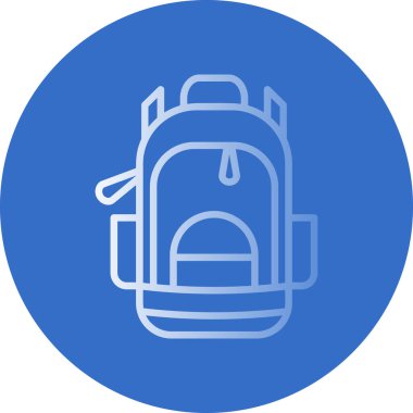 sırt çantası simgesi, vektör illüstrasyonu basit tasarım