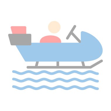 Bobsleigh vektör simgesi, tasarım illüstrasyonu 