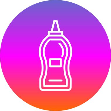 Hardal şişesinin vektör illüstrasyon simgesi 