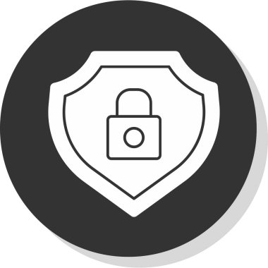 kalkan simgesi logo tasarımı element vektör çizimi 