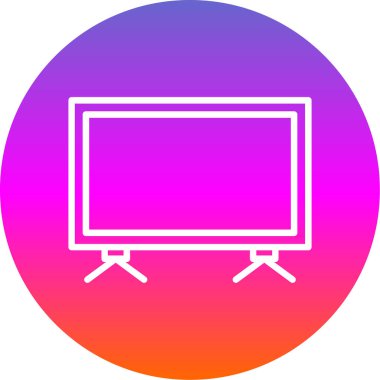 TV 'yi yönetti. Web simgesi basit illüstrasyon