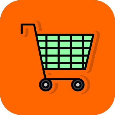 Alışveriş arabası ikonu. vektör illüstrasyonu                     