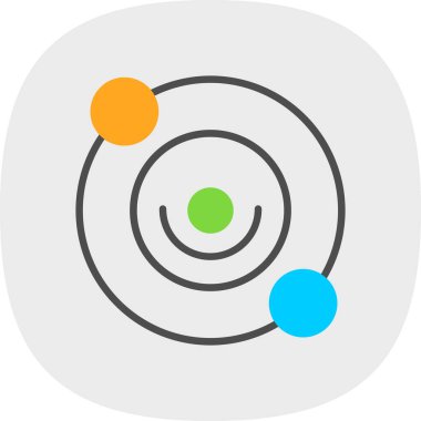 Yörünge web simgesi vektör illüstrasyonu